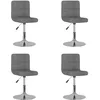 Image de vidaXL Chaises pivotantes Ã  manger lot de 4 Gris clair Tissu