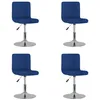 Image de vidaXL Chaises pivotantes Ã  manger lot de 4 bleu tissu