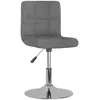 Image de vidaXL Chaise pivotante Ã  manger Gris clair Tissu