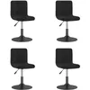 Image de vidaXL Chaises pivotantes Ã  manger lot de 4 noir velours