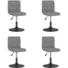 Image de vidaXL Chaises pivotantes Ã  manger lot de 4 gris clair velours