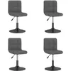 Image de vidaXL Chaises pivotantes Ã  manger lot de 4 gris foncÃ© velours