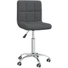 Image de vidaXL Chaise pivotante de salle Ã  manger Gris foncÃ© Tissu