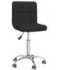 Image de vidaXL Chaise pivotante de salle Ã  manger Noir Tissu