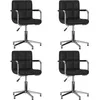 Image de Vidaxl Chaises De Salle Ã  manger Pivotantes 4 Pcs Noir Similicuir