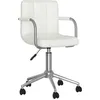 Image de vidaXL Chaise pivotante de salle Ã  manger Blanc Similicuir