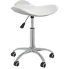 Image de vidaXL Chaise de bureau Blanc Similicuir