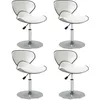 Image de vidaXL Chaises Ã  manger lot de 4 blanc similicuir