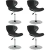 Image de vidaXL Chaises Ã  manger lot de 4 noir similicuir