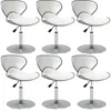 Image de vidaXL Chaises Ã  manger lot de 6 blanc similicuir