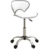 Image de Chaise de bureau en similicuir blanc, pivotante Ã  360Â°, rÃ©glable et moderne