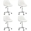 Image de vidaXL Chaises pivotantes Ã  manger lot de 4 Blanc Similicuir