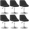 Image de vidaXL Chaises pivotantes Ã  manger lot de 6 Noir Velours