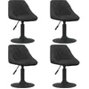 Image de Vidaxl Chaises Pivotantes De Salle Ã  manger 4 Pcs Noir Velours