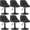 Image de Vidaxl Chaises Pivotantes De Salle Ã  manger 6 Pcs Noir Velours