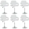 Image de vidaXL Chaises pivotantes Ã  manger lot de 6 blanc similicuir