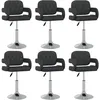 Image de vidaXL Chaises pivotantes Ã  manger lot de 6 noir similicuir