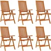 Image de Vidaxl Chaises De Jardin Pliables 6 Pcs Bois D'eucalyptus Massif
