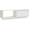 Image de vidaXL Meuble TV Blanc 110x30x33,5 cm Bois de pin massif