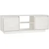 Image de vidaXL Meuble TV Blanc 110x30x40 cm Bois de pin massif