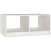 Image de vidaXL Table basse Blanc 75x50x33,5 cm Bois de pin massif
