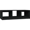 Image de vidaXL Table basse Noir 110x50x34 cm Bois de pin massif