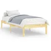 Image de vidaXL Cadre de lit bois massif 75x190 cm petit simple