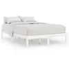 Image de vidaXL Cadre de lit Blanc Bois massif 180x200 cm Super King