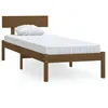 Image de vidaXL Cadre de lit Marron miel Bois de pin massif 90x190 cm UK simple