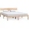Image de vidaXL Cadre de lit Bois de pin massif 140x190 cm