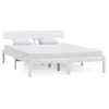 Image de vidaXL Cadre de lit Blanc Bois de pin massif 120x200 cm