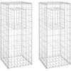 Image de Vidaxl Poteaux Ã Panier De Gabion 2 Pcs 40x40x100 Cm Fer