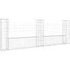Image de Vidaxl Panier De Gabion En Forme De U Avec 3 Poteaux Fer 260x20x100 Cm