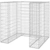 Image de Vidaxl Mur En Gabion Pour Poubelle Acier GalvanisÃ© 110x100x110 Cm