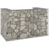 Image de Vidaxl Mur En Gabion Pour Poubelles Acier GalvanisÃ© 180x100x110 Cm