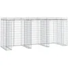 Image de Vidaxl Mur De Gabion Pour Poubelle 270x91x120 Cm Fer GalvanisÃ©