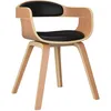 Image de vidaXL Chaise Ã  manger Noir Bois courbÃ© et similicuir