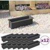 Image de Vidaxl BoÃ®tes Ã Fleurs Pour Palettes Euro 12 Pcs Gris 36x13,5x9,5cm Pp