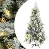 Image de vidaXL Sapin de NoÃ«l Ã  flocons de neige LED pommes de pin 225cm PVC/PE