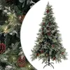 Image de vidaXL Sapin de NoÃ«l prÃ©-Ã©clairÃ© pommes de pin vert blanc 195cm PVC PE