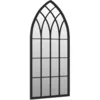 Image de Vidaxl Miroir De Jardin Noir 70x30 Cm Fer Pour Utilisation ExtÃ£Â©Rieure