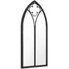 Image de vidaXL Miroir de jardin Noir 70x30 cm Fer pour utilisation extÃ©rieure