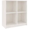 Image de vidaXL Buffet Blanc 70x33x76 cm Bois de pin massif