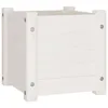 Image de Vidaxl JardiniÃ¨re D'extÃ©rieur Blanc 31x31x31 Cm Bois De Pin Massif