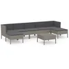 Image de Vidaxl Salon De Jardin 8 Pcs Avec Coussins RÃ©sine TressÃ©e Gris