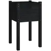 Image de Vidaxl JardiniÃ¨re D'extÃ©rieur Noir 40x40x70 Cm Bois De Pin Massif
