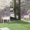 Image de Vidaxl JardiniÃ¨res 2 Pcs Blanc 70x70x70 Cm Bois De Pin Massif