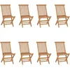 Image de Vidaxl Chaises Pliables De Jardin 8 Pcs Bois De Teck Solide