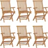 Image de Vidaxl Chaises Pliables De Jardin 6 Pcs Bois De Teck Solide