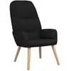 Image de vidaXL Chaise de relaxation Noir Tissu